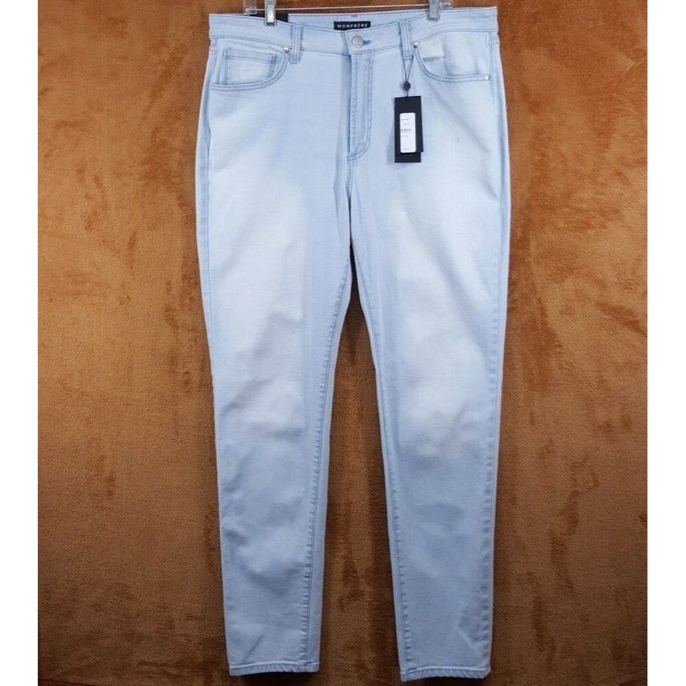 MONFRERE Mens Jeans Size 38 Blue Light Wash Lightweight Stretch BRANDO SLIM $235